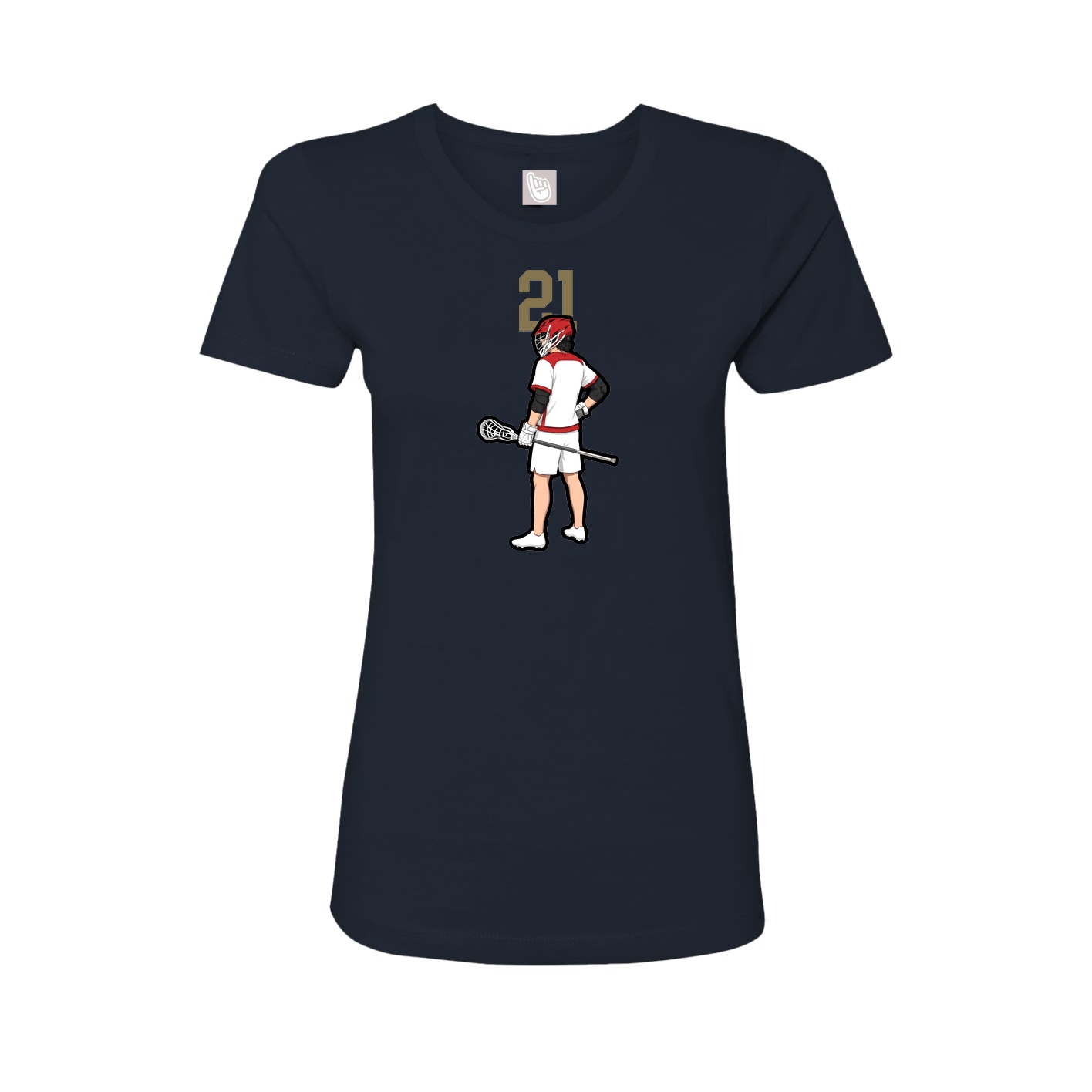 Womens Tee — Number Top in Navy