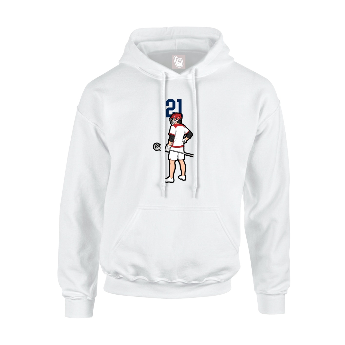 Hoodie — Number Top in White