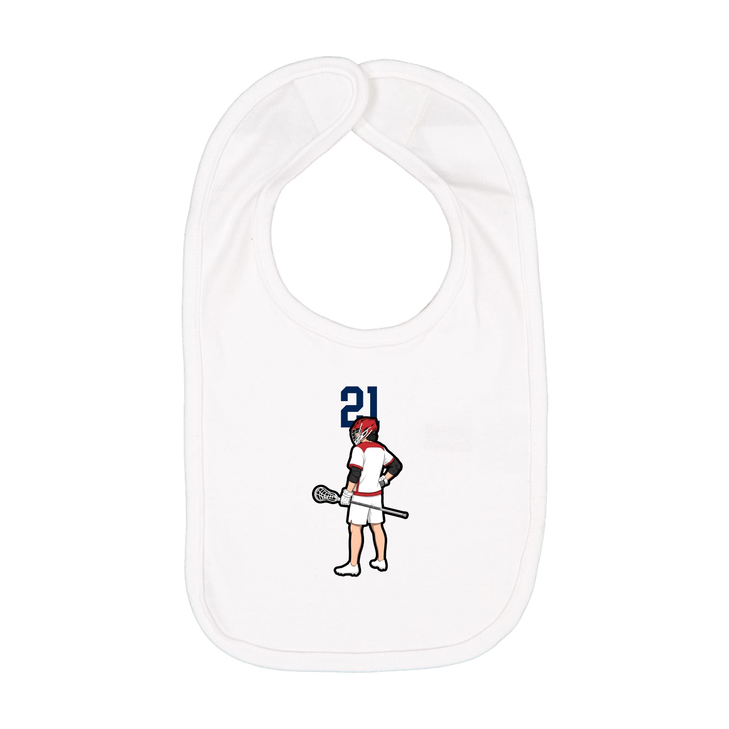 Infant Bib — Number Top in White