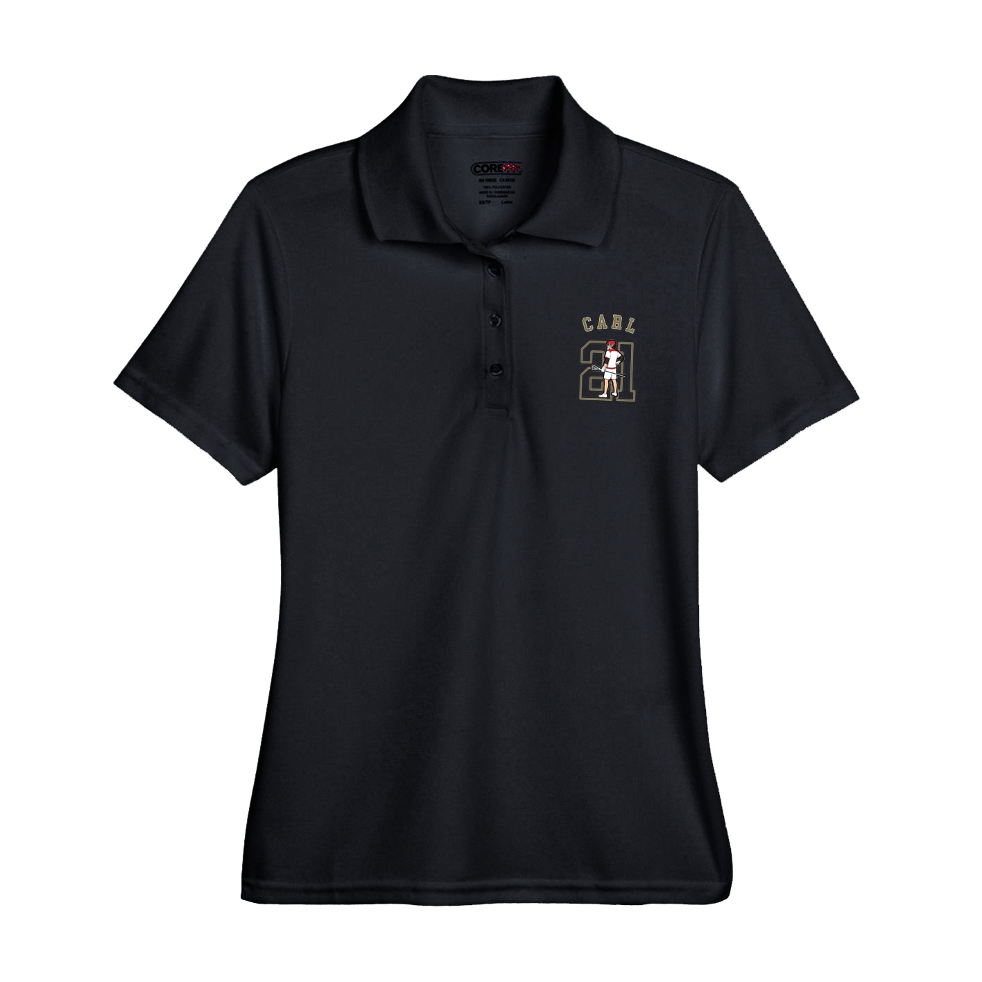 Womens Performance Polo — Shirsey Arch in Black