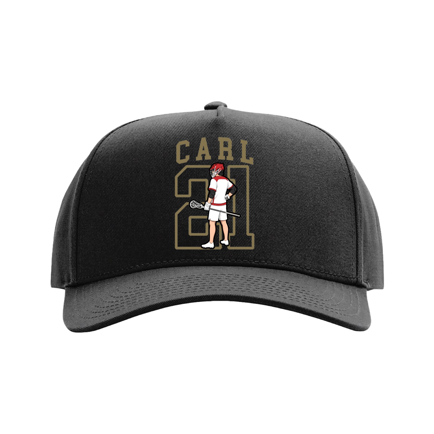 Full Fabric Five-Panel Champ Cap — Shirsey in Black