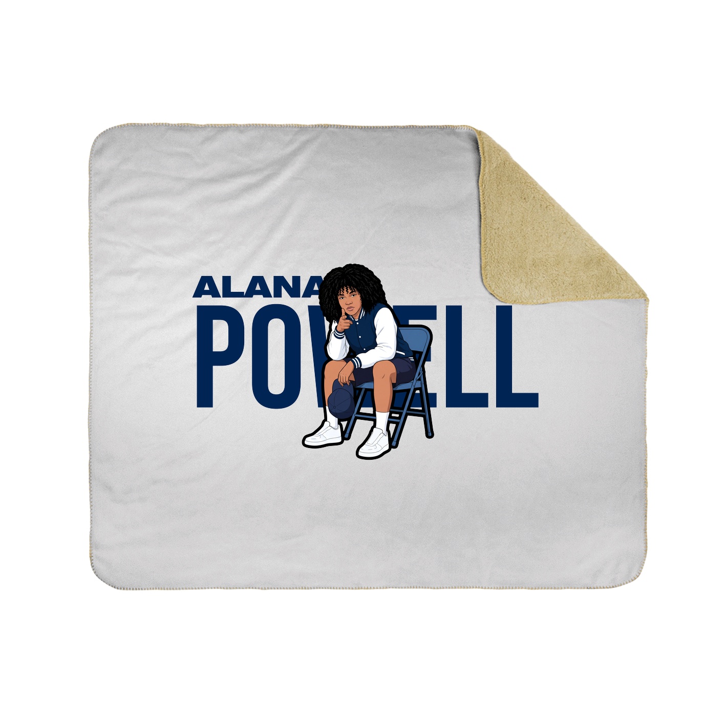 Throw Blanket — Player Name in White