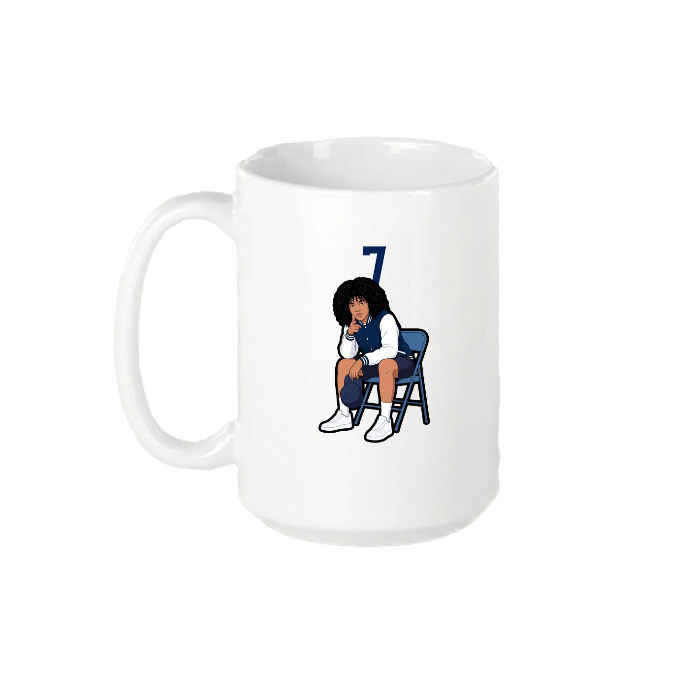15oz Coffee Mug — Number Top in White