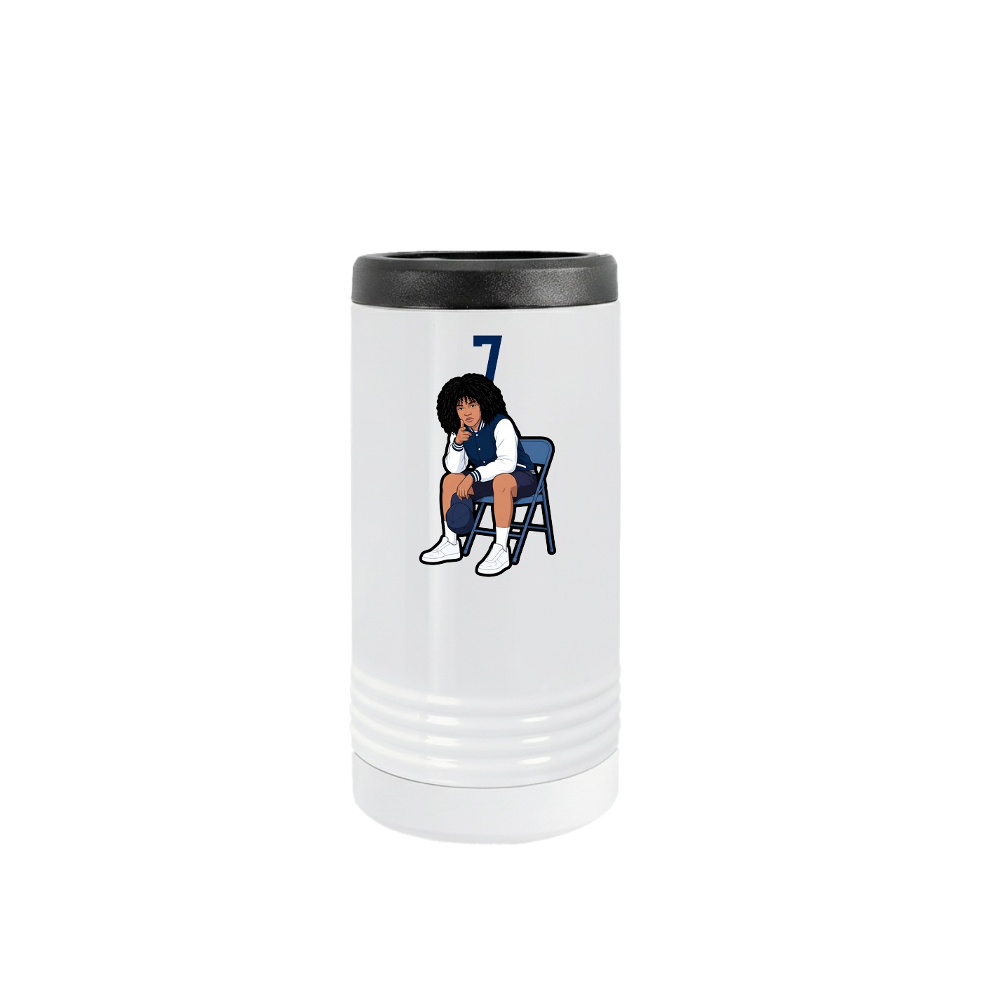 Slim Beverage Holder — Number Top in White