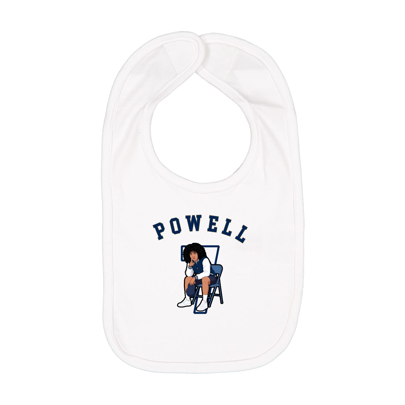 Infant Bib — Shirsey Arch in White