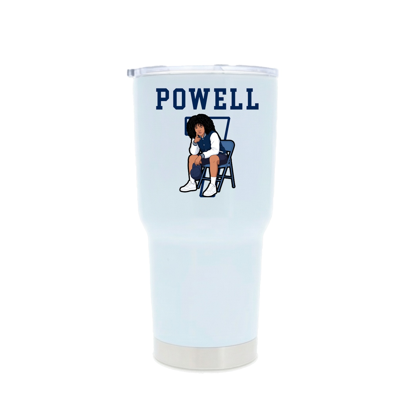 30oz Stainless Steel Tumbler — Shirsey in White