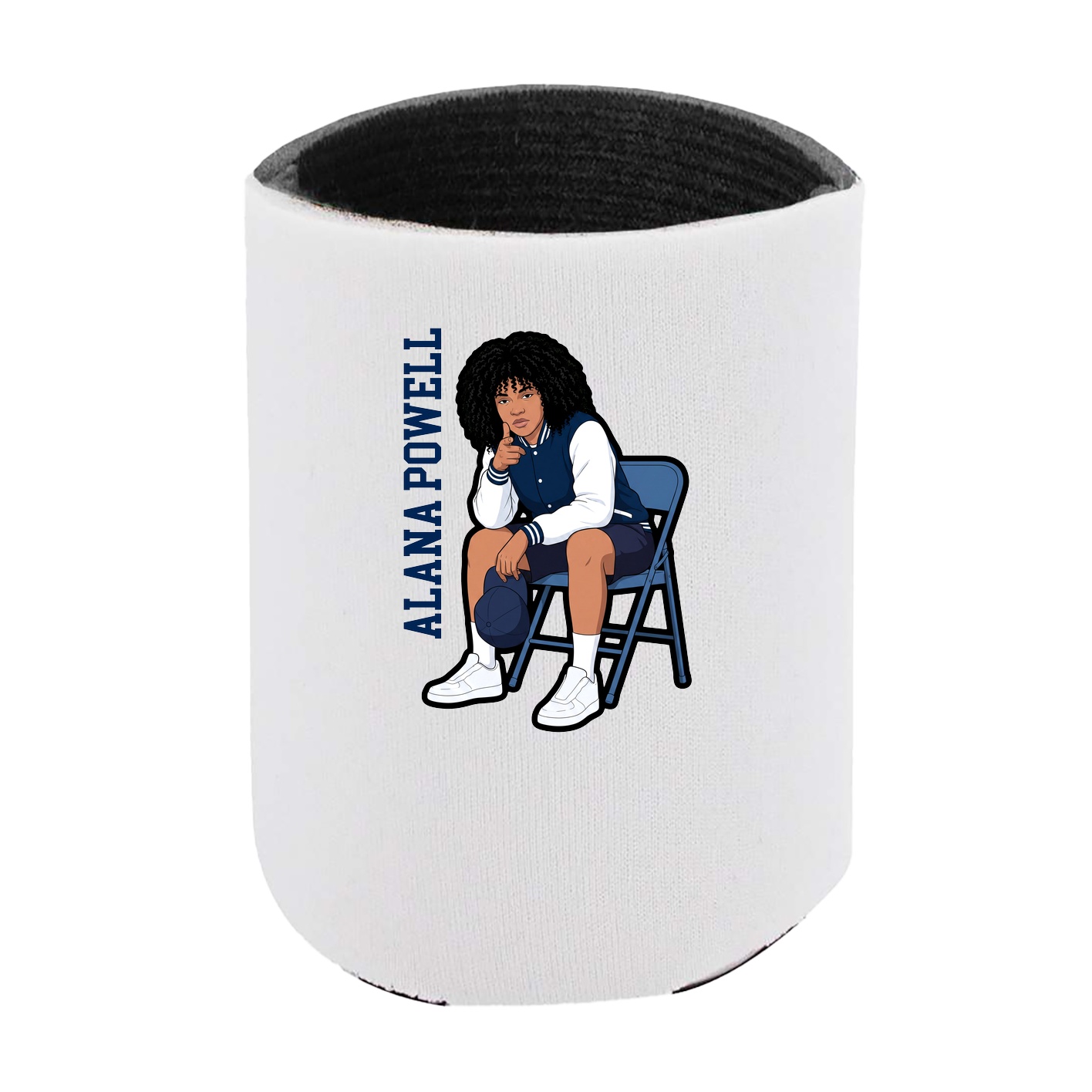 Can Holder — Name Vertical in White