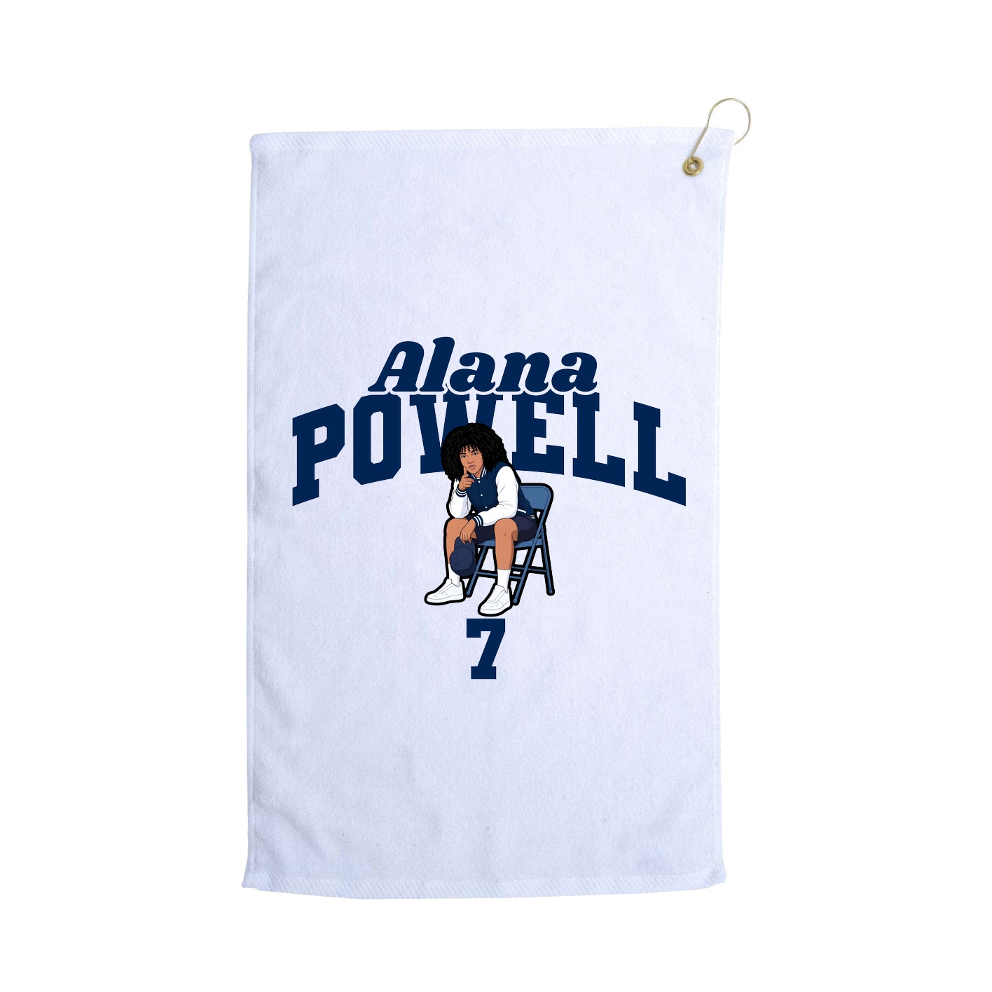 Golf Towel — Signature Arch in White