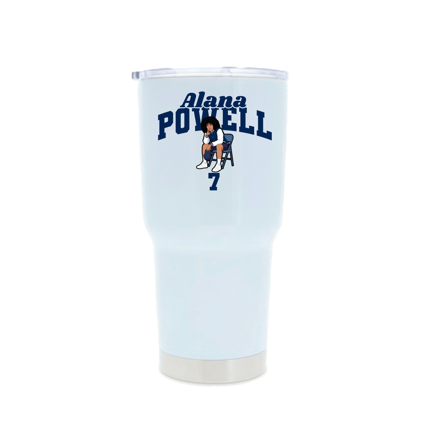 30oz Stainless Steel Tumbler — Signature Arch in White