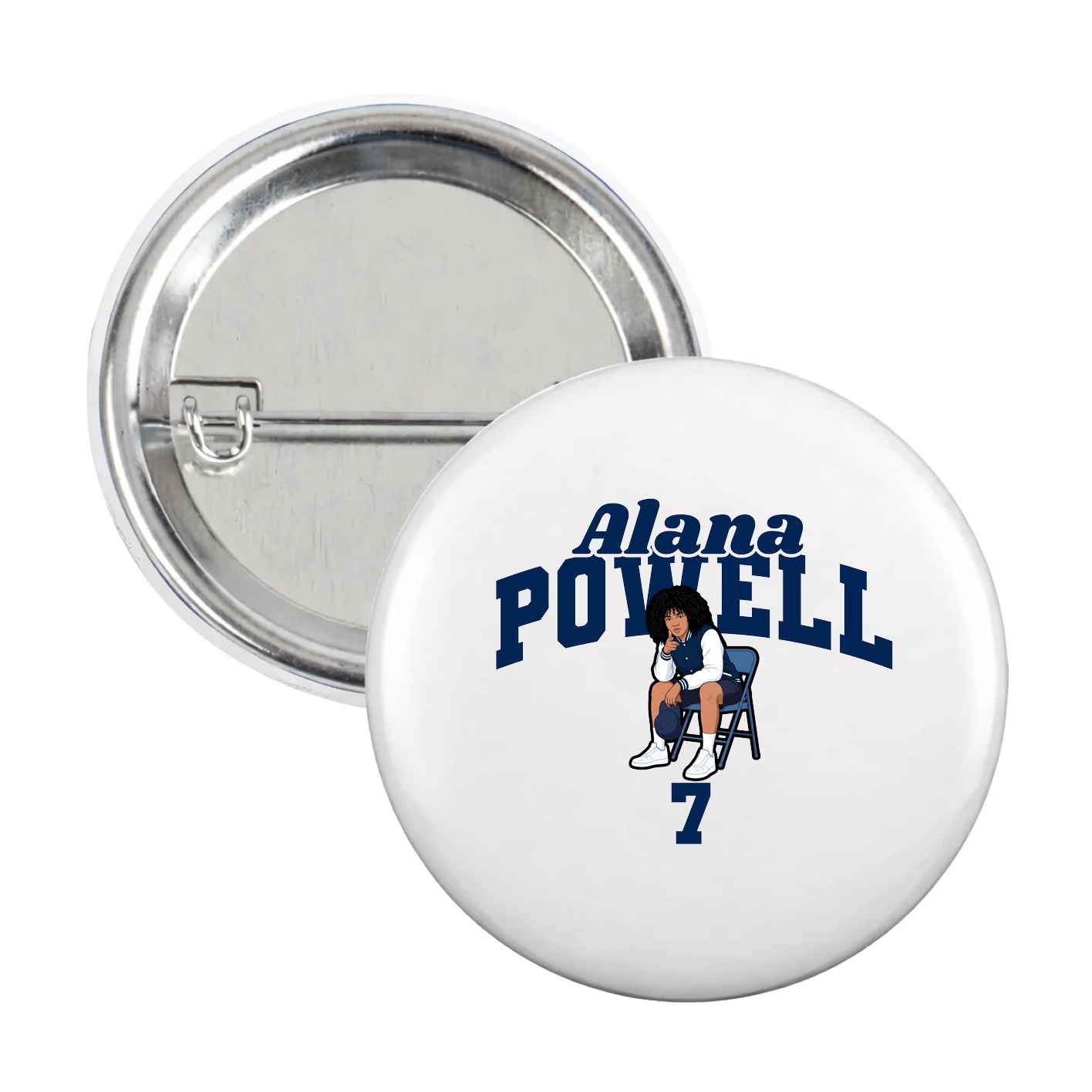 Game Day Button — Signature Arch in White
