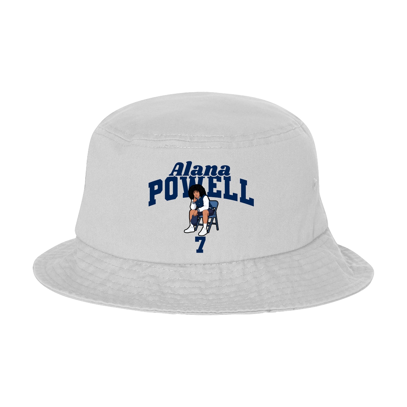 Bucket Cap — Signature Arch in White