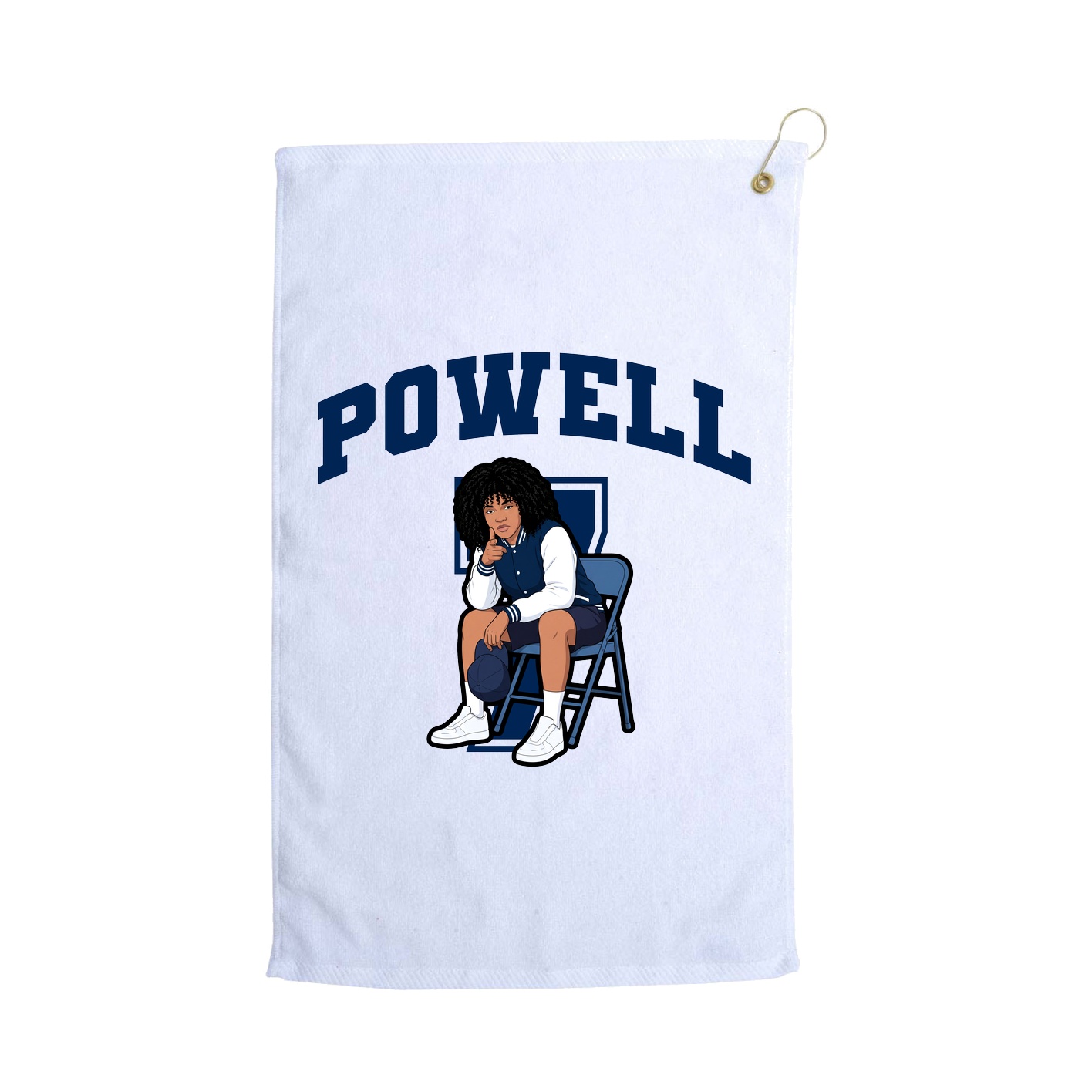 Golf Towel — Number in White