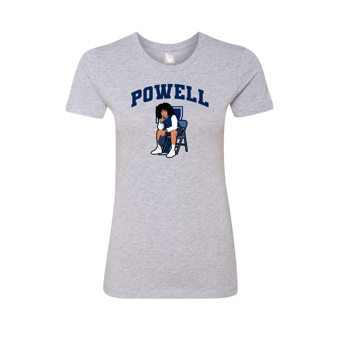 Fitted Women's Tee — Number in Grey