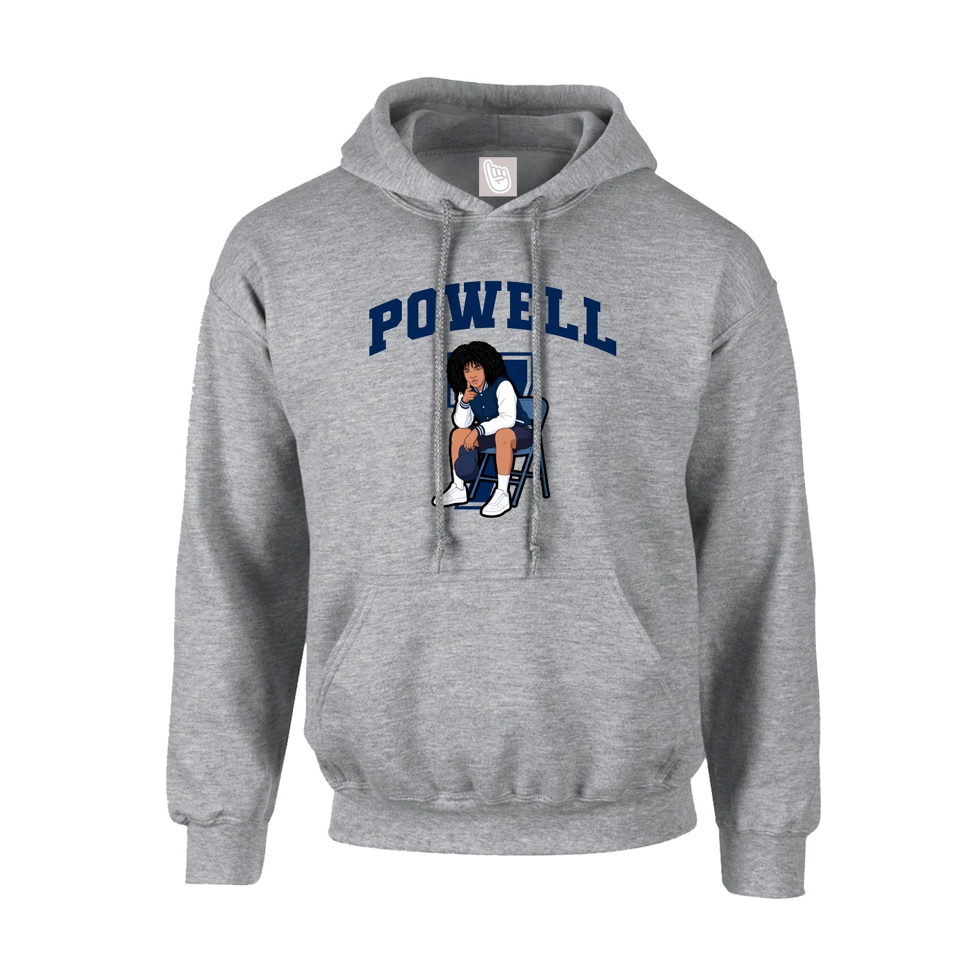 Hoodie — Number in Grey
