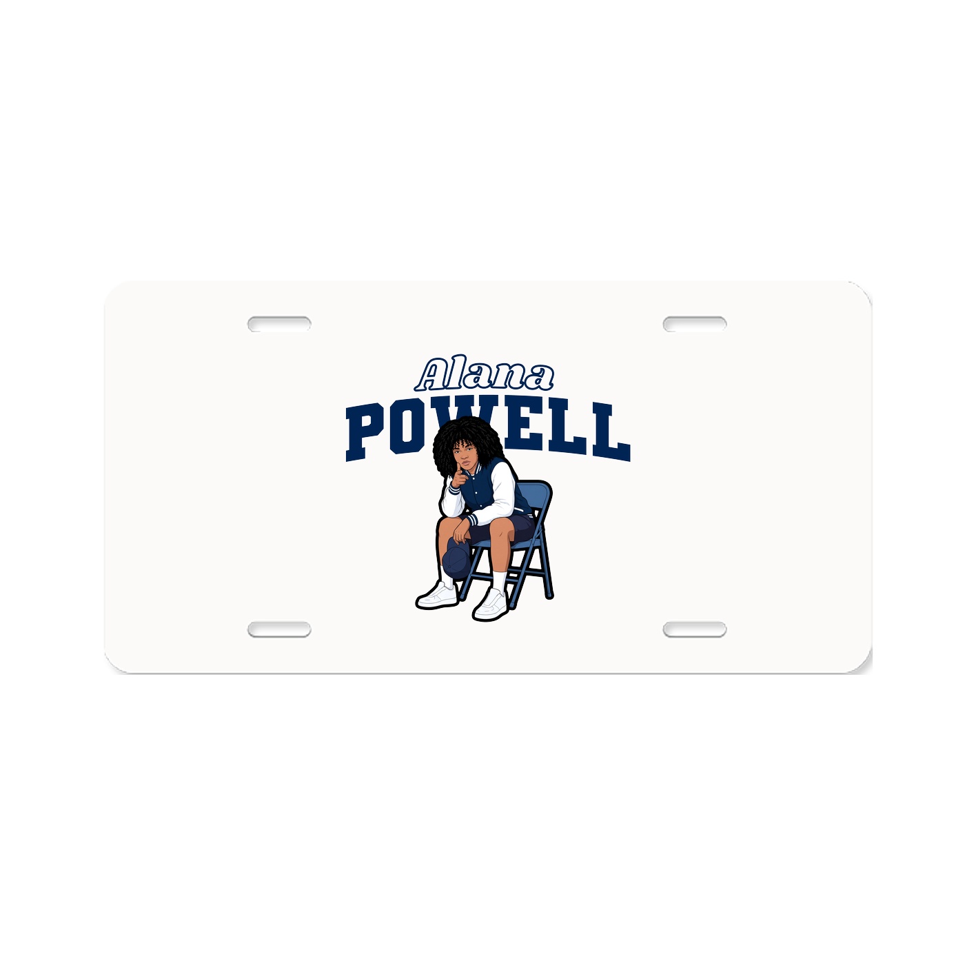 License Plate — Name Arch in Classic