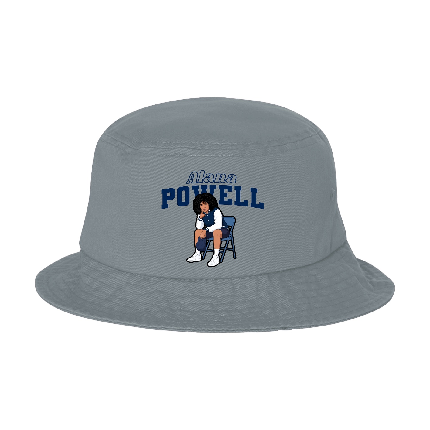 Bucket Cap — Name Arch in Grey