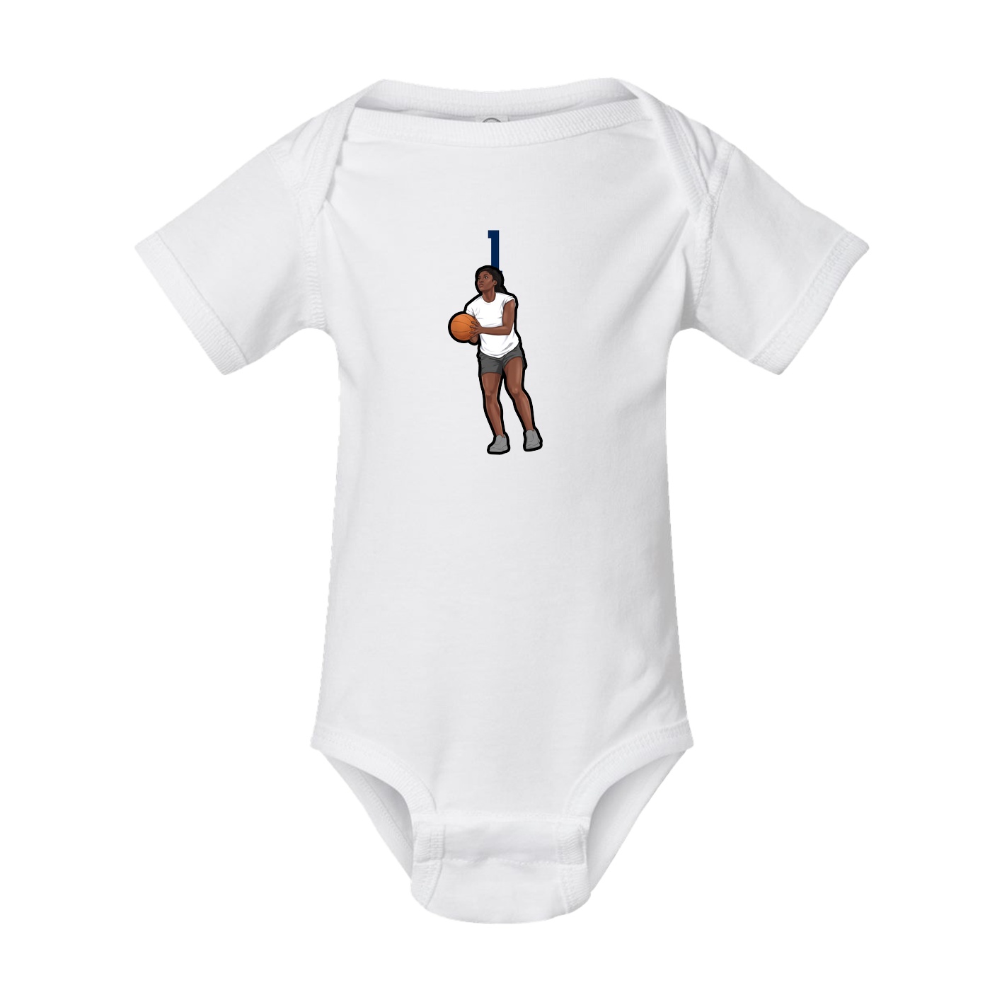Baby Onesie — Number Top in White