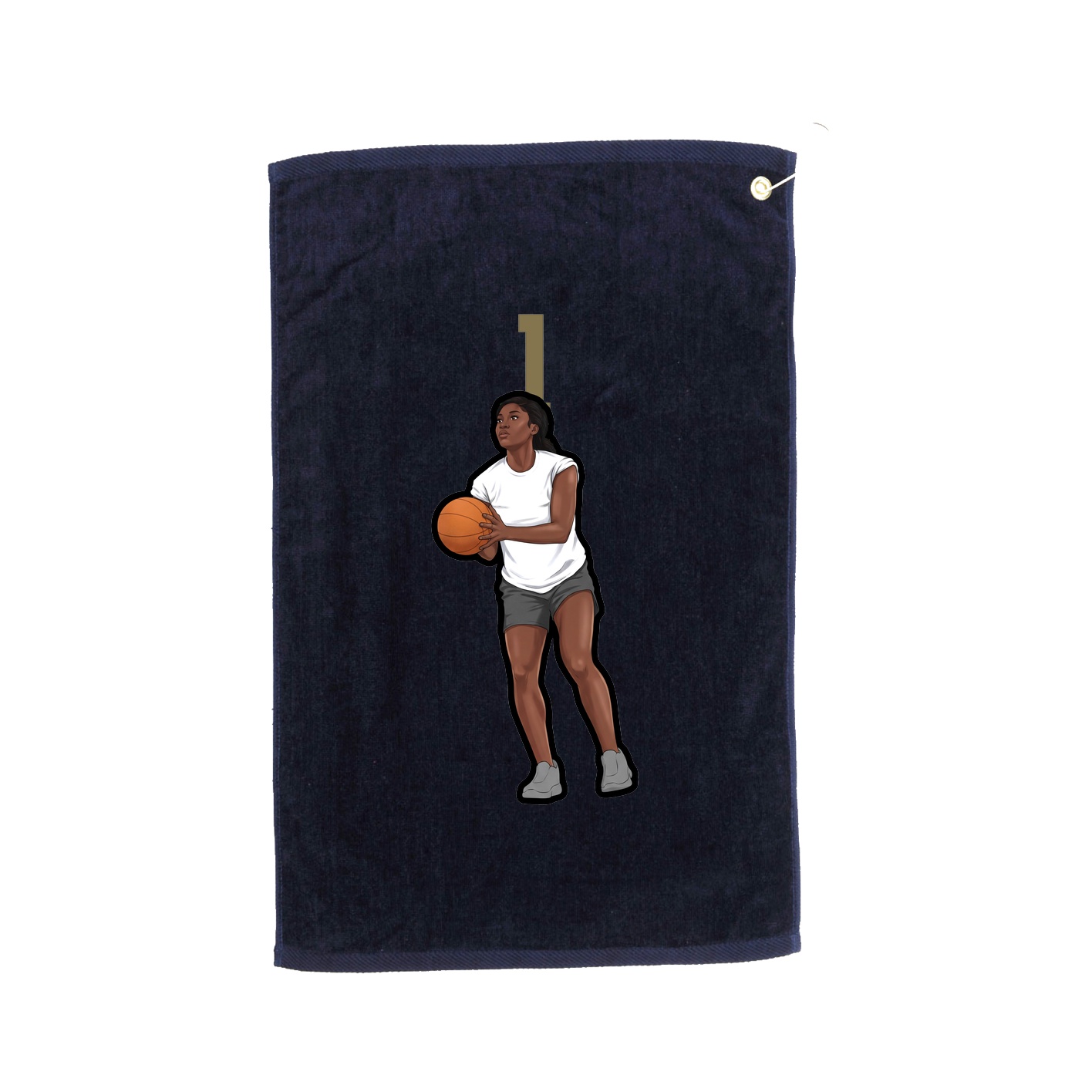 Golf Towel — Number Top in Navy