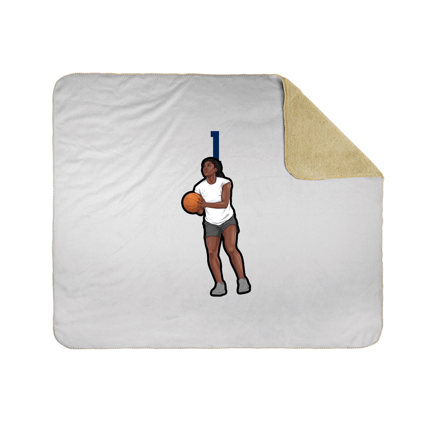 Throw Blanket — Number Top in White