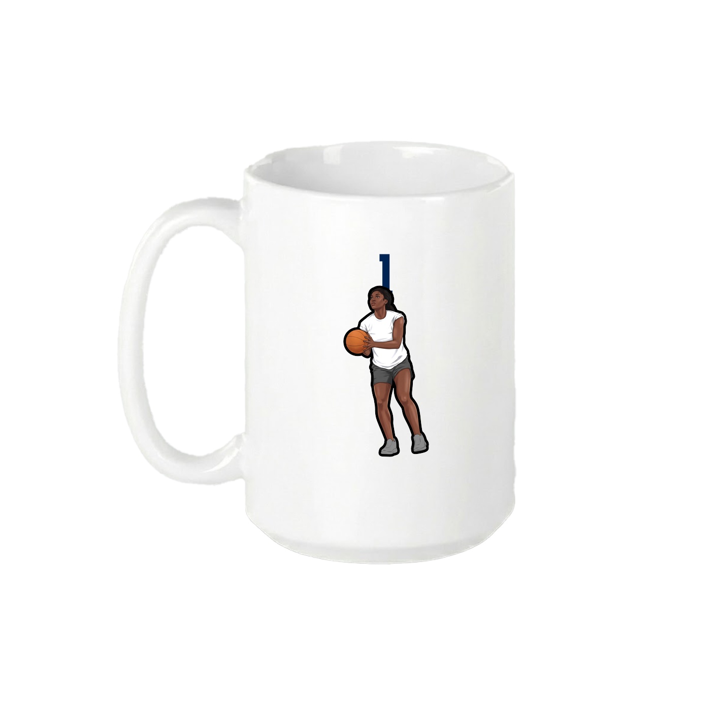 15oz Coffee Mug — Number Top in White
