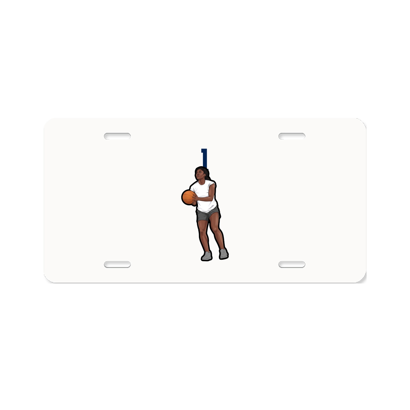 License Plate — Number Top in Classic