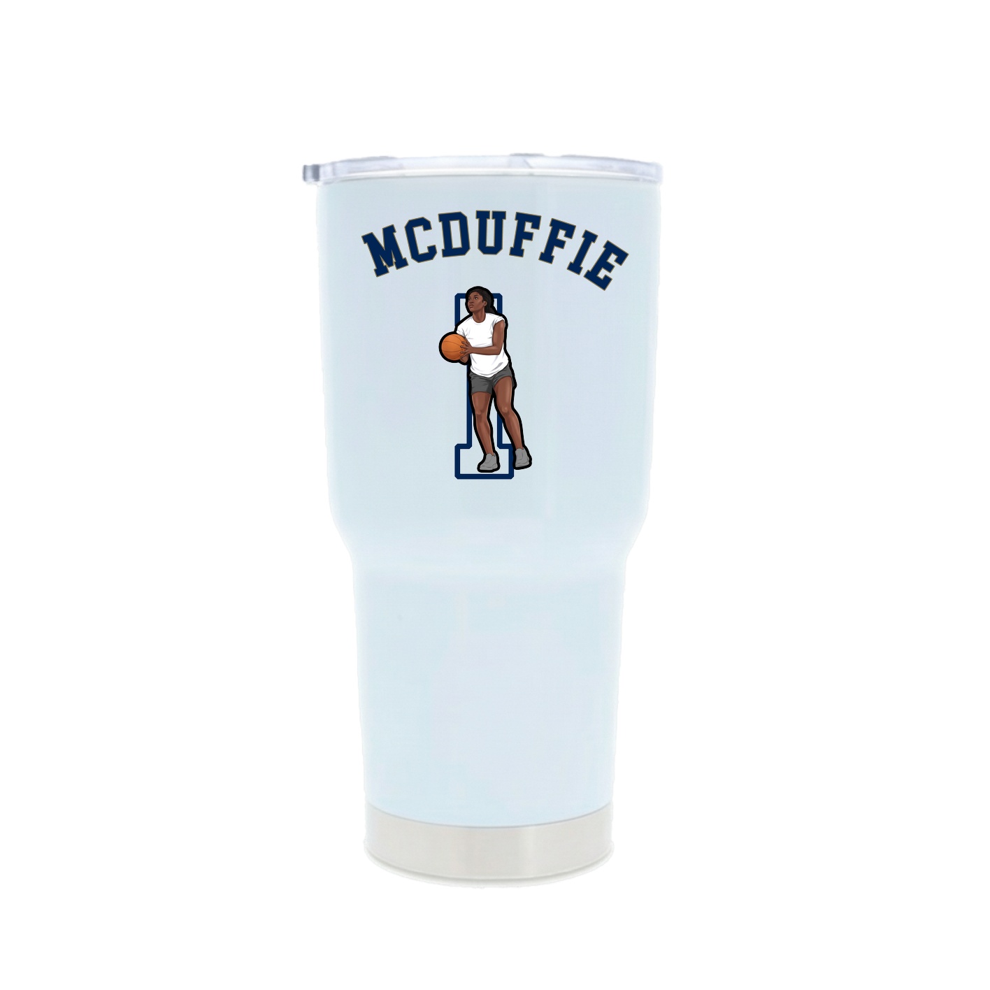 30oz Stainless Steel Tumbler — Shirsey Arch in White