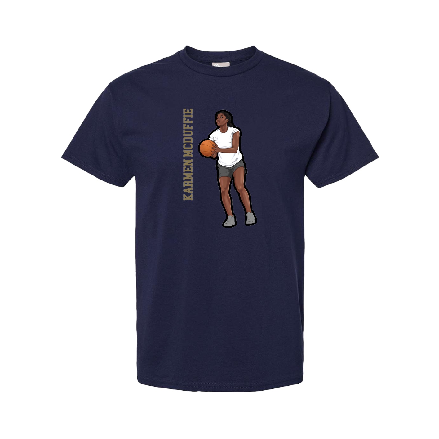 Youth Tee — Name Vertical in Navy