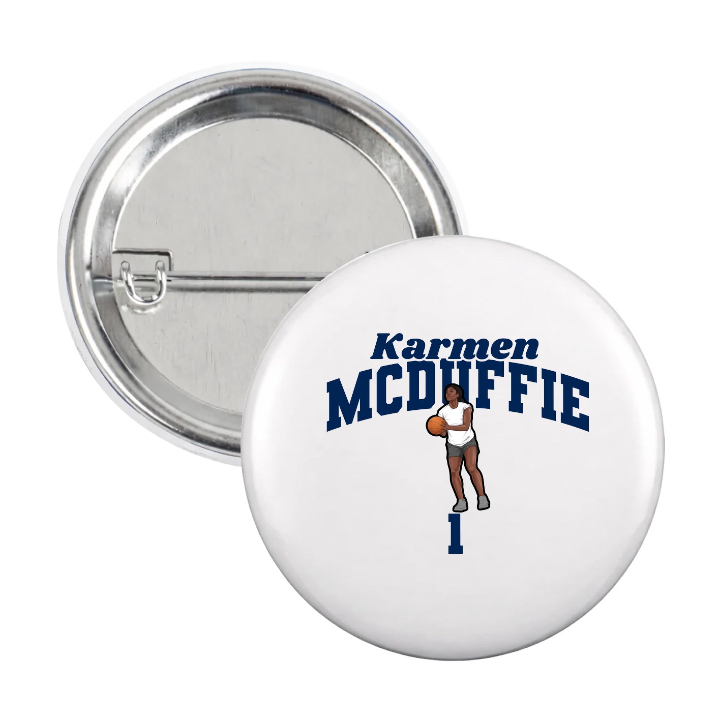 Game Day Button — Signature Arch in White