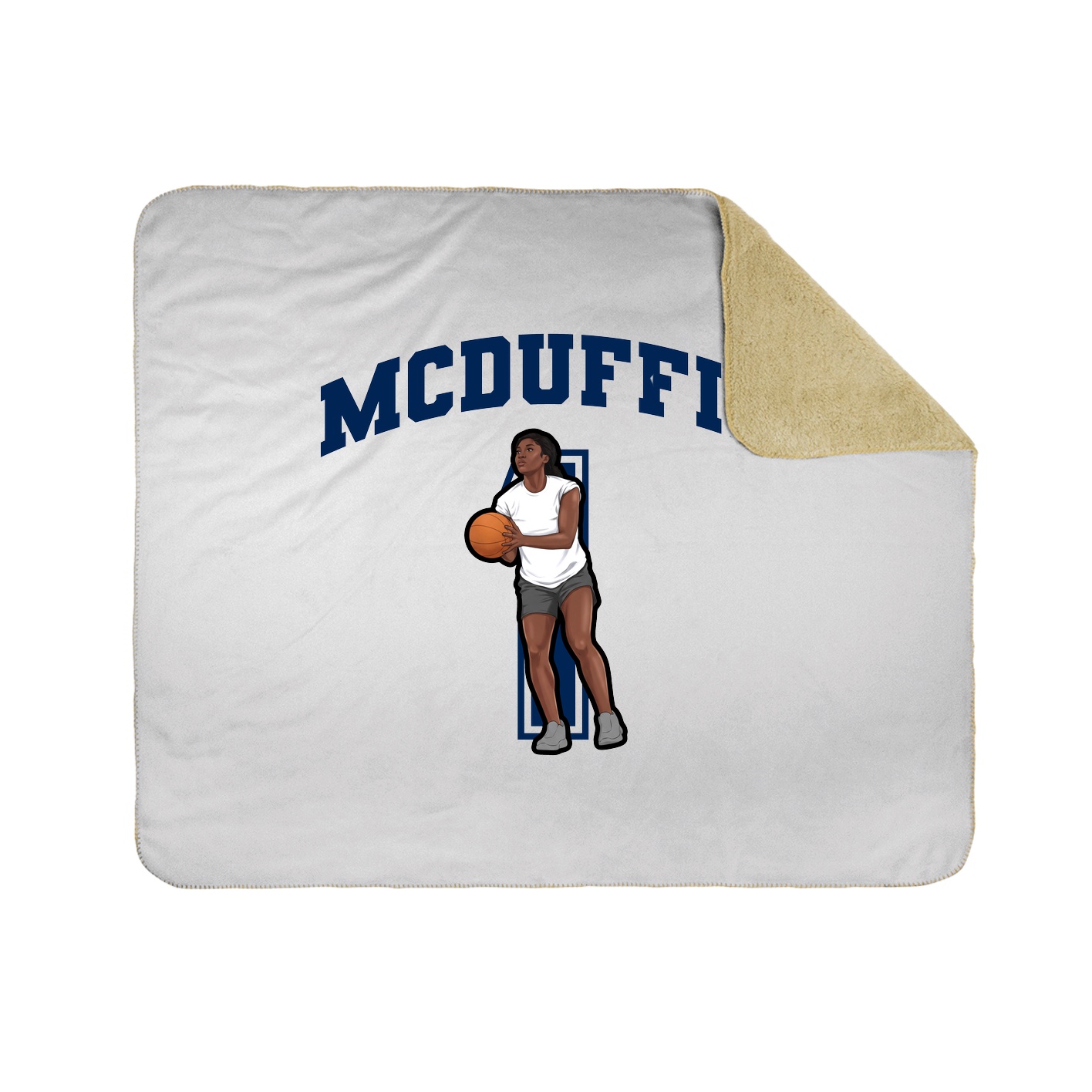 Throw Blanket — Number in White