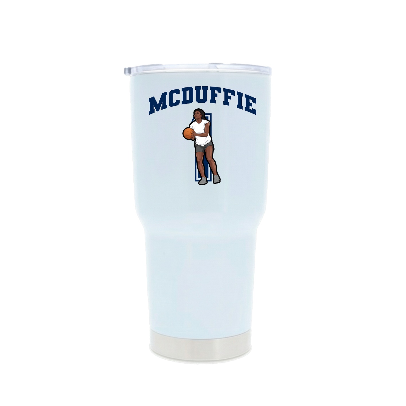 30oz Stainless Steel Tumbler — Number in White