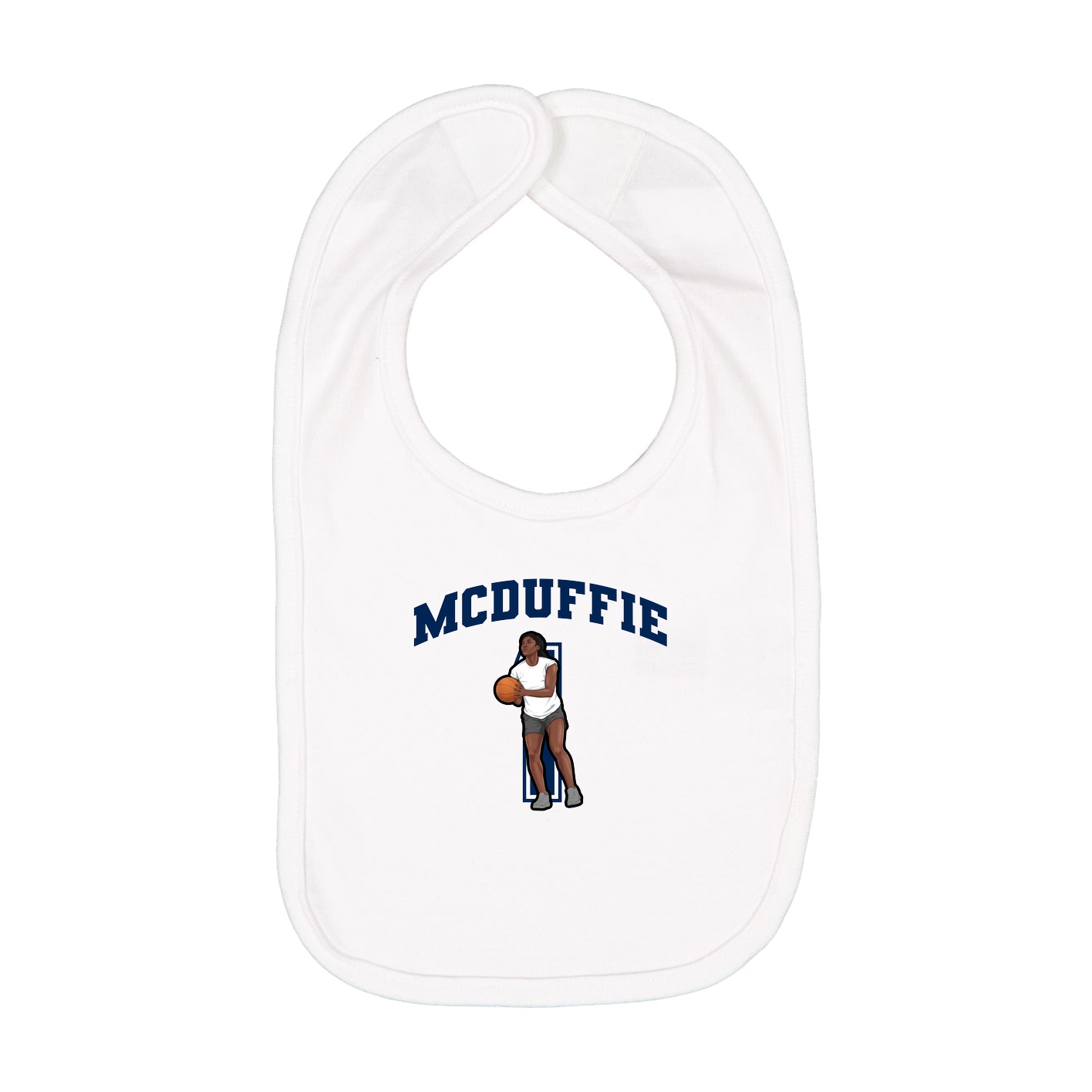 Infant Bib — Number in White