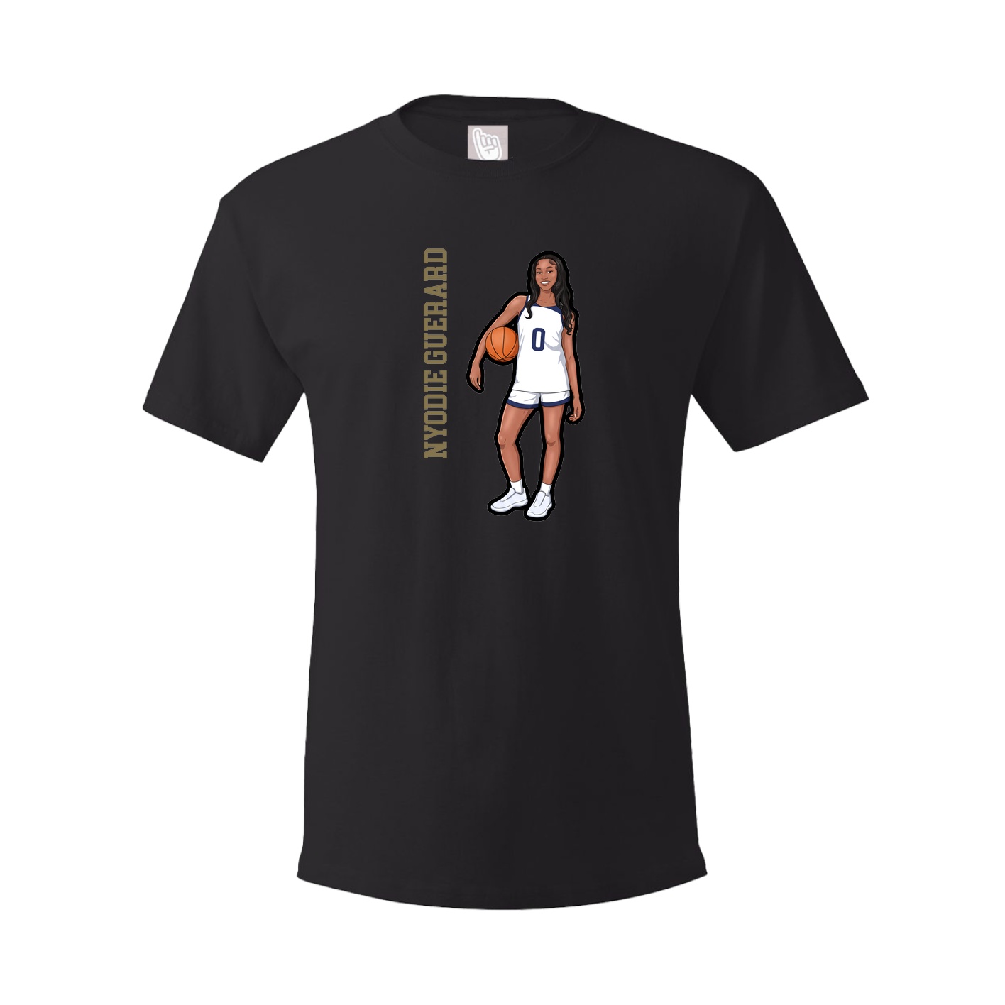 Youth Tee — Name Vertical in Black