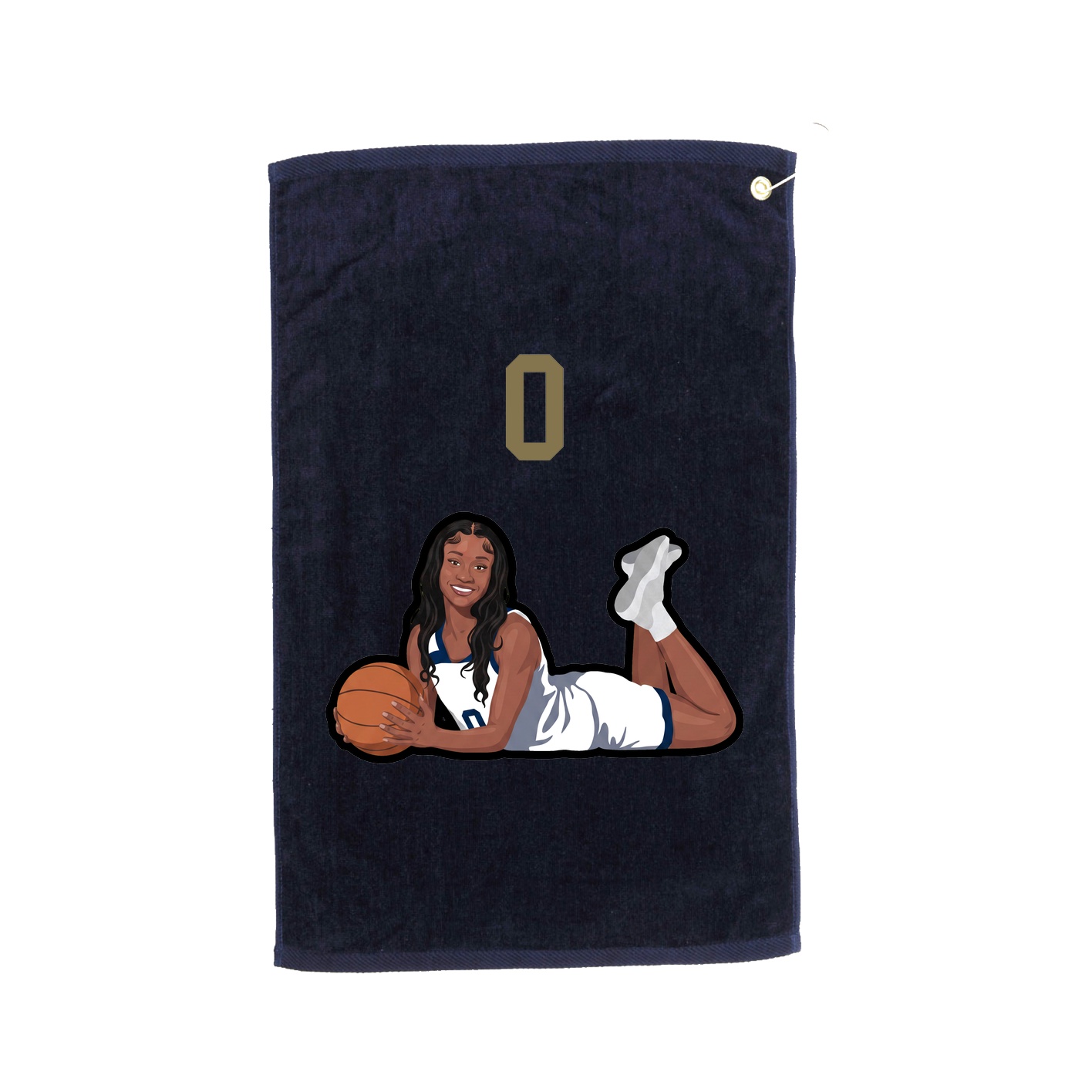 Golf Towel — Number Top in Navy