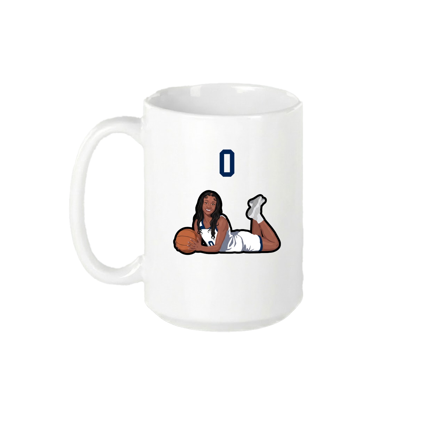 15oz Coffee Mug — Number Top in White