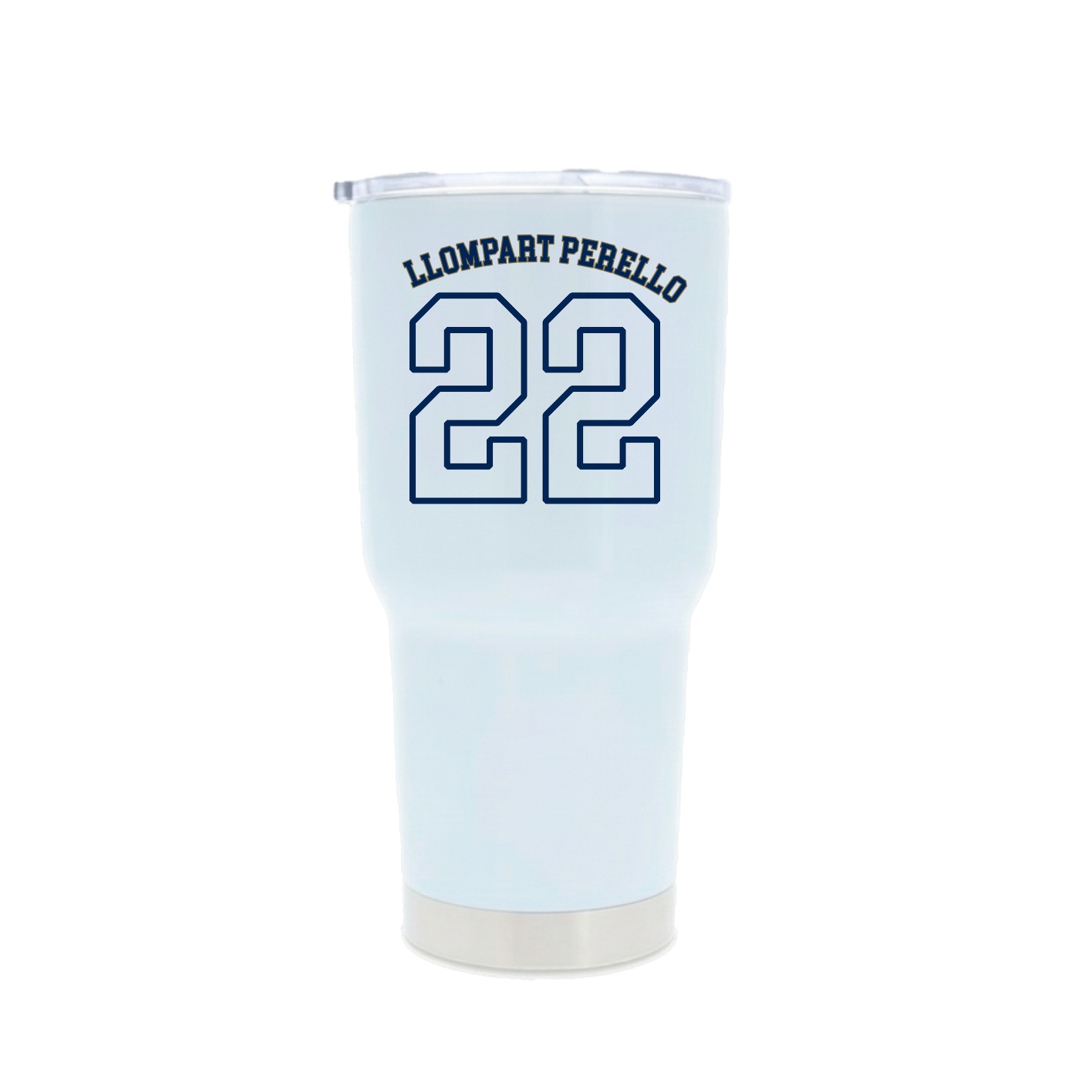 30oz Stainless Steel Tumbler — Shirsey Arch in White