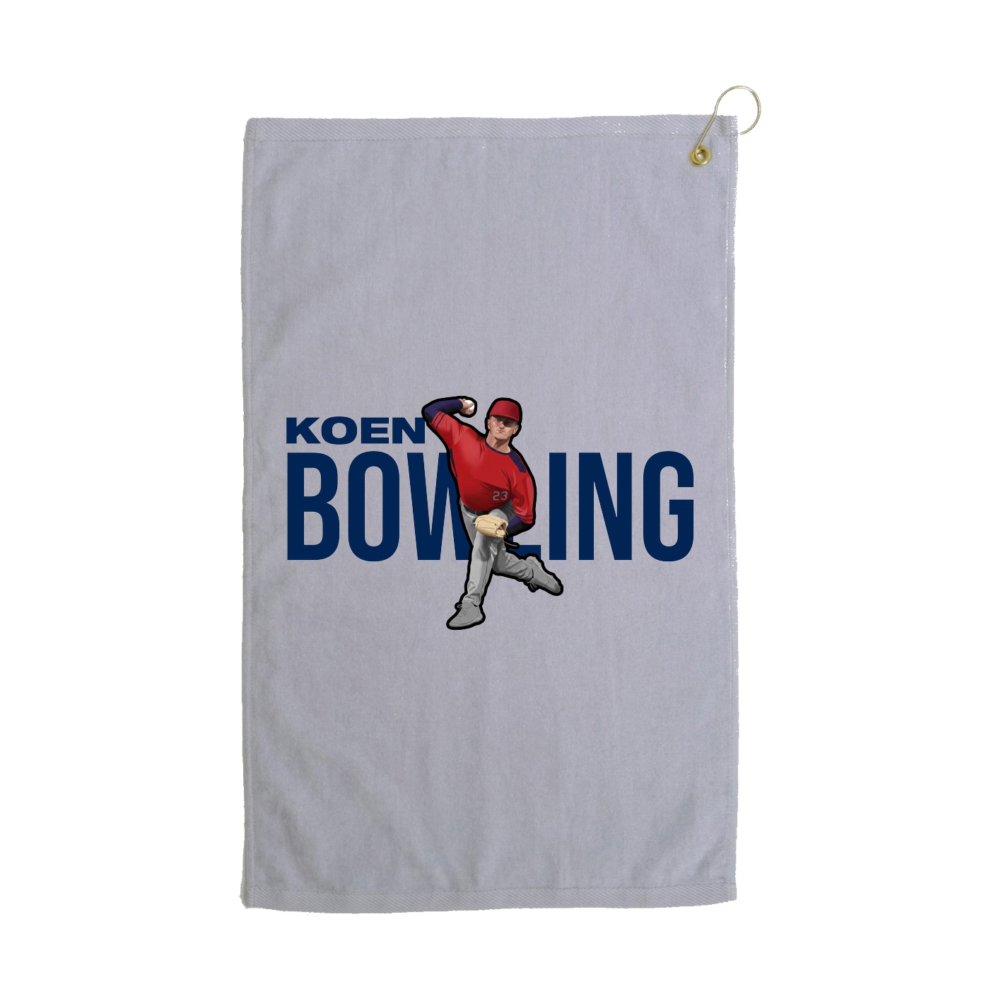 Golf Towel — Player Name in Grey