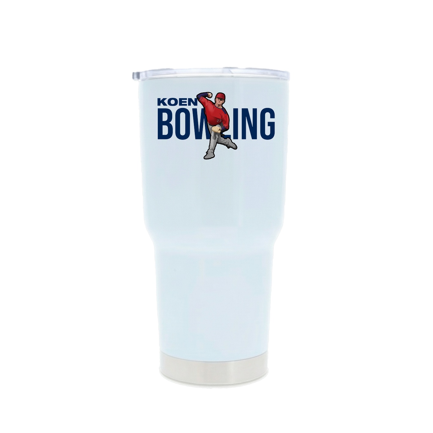 30oz Stainless Steel Tumbler — Player Name in White