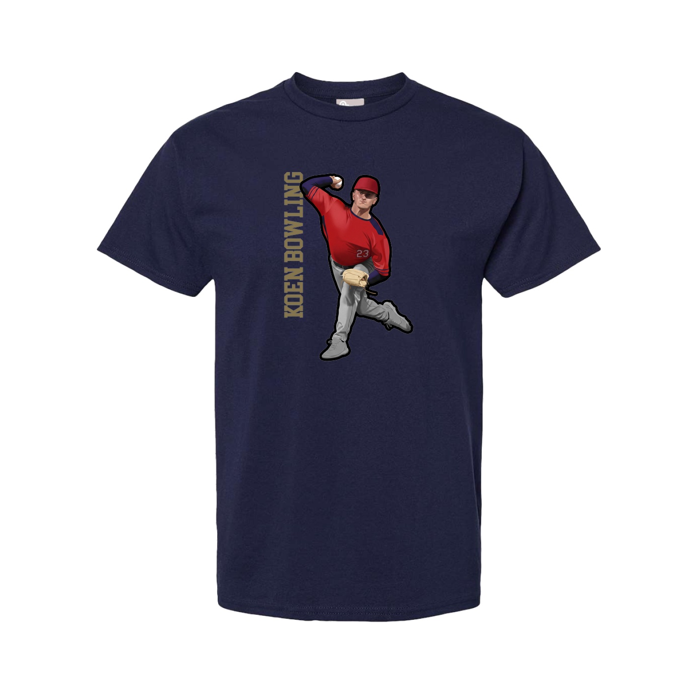 Tee — Name Vertical in Navy