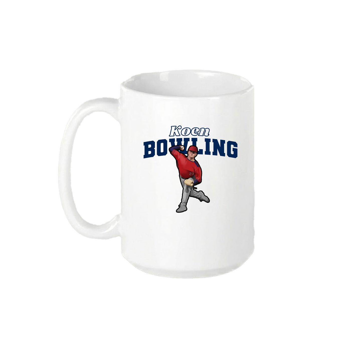 15oz Coffee Mug — Name Arch in White