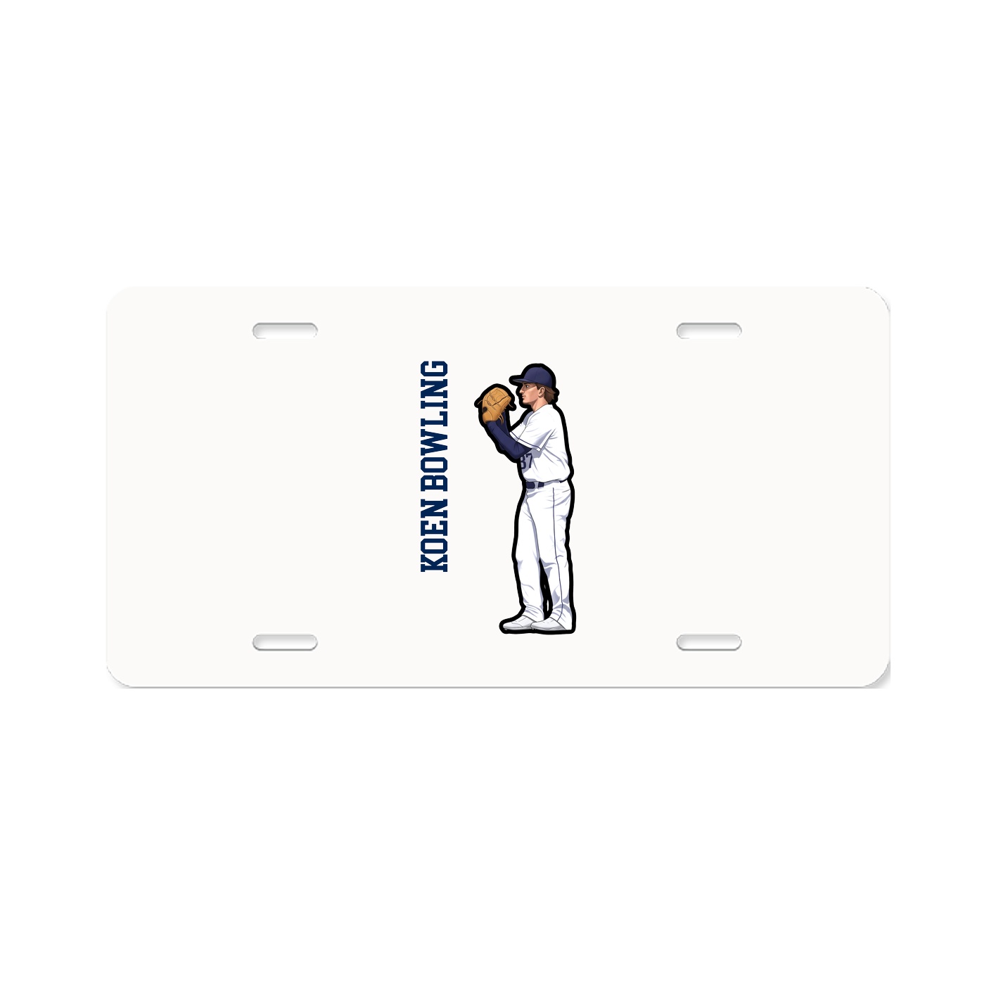 License Plate — Name Vertical in Classic