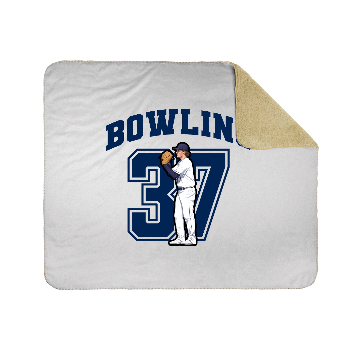 Throw Blanket — Number in White