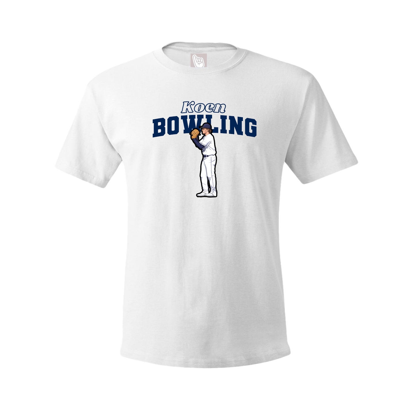 Youth Tee — Name Arch in White
