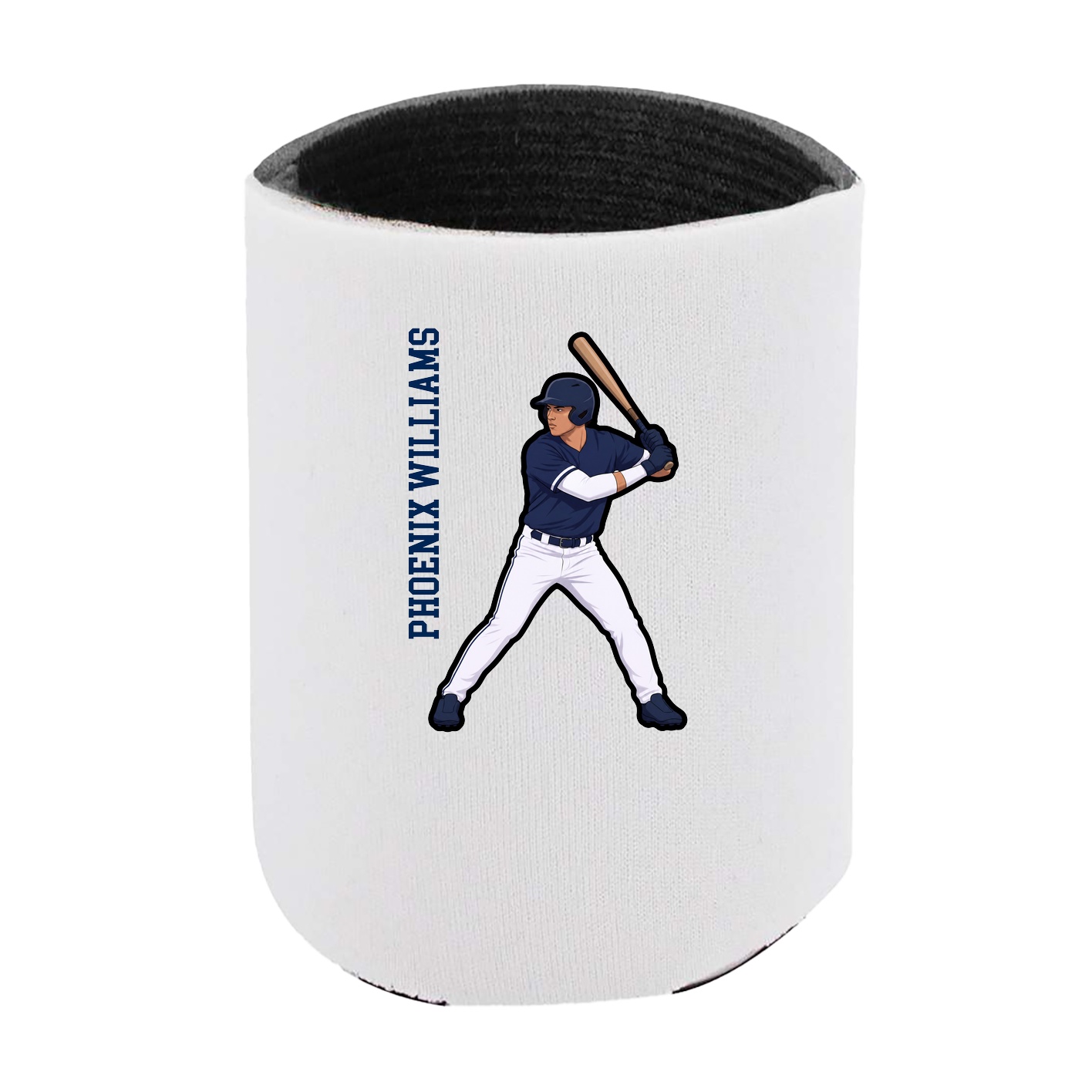 Can Holder — Name Vertical in White