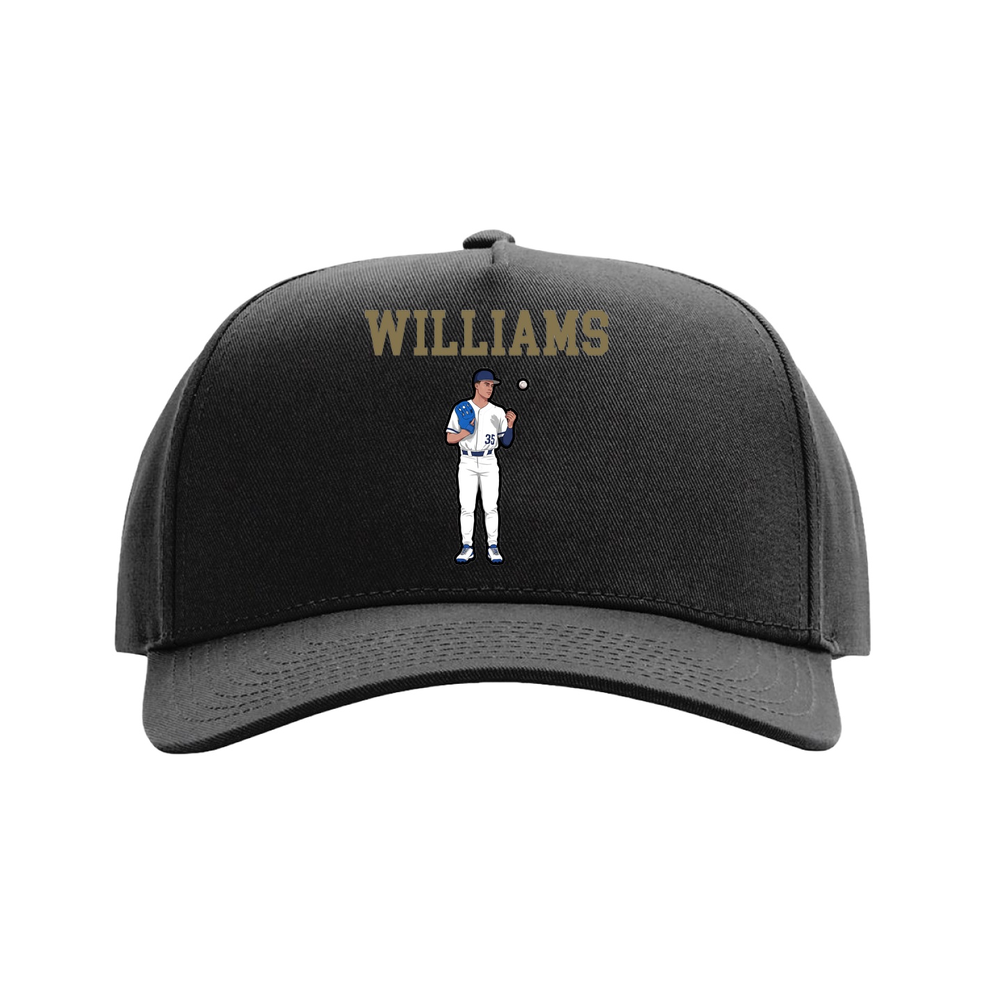 Full Fabric Five-Panel Champ Cap — Shirsey in Black