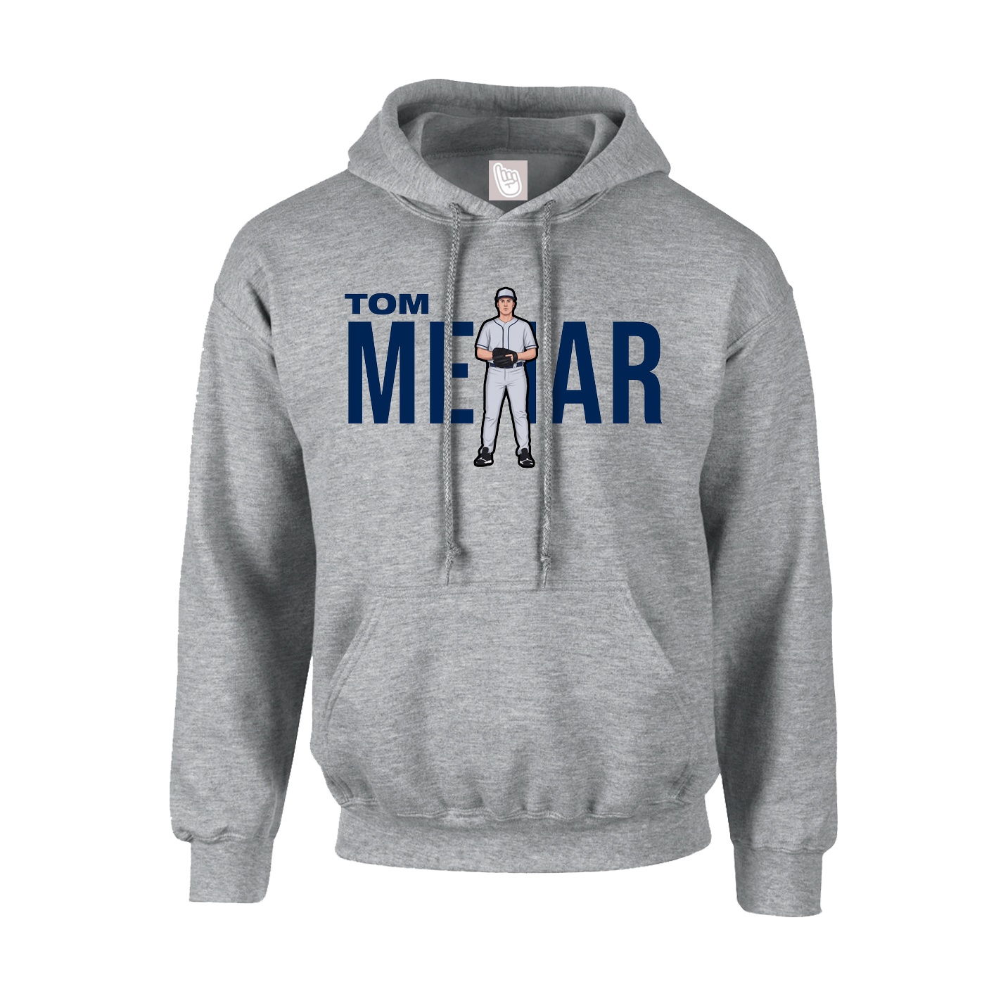 Youth Hoodie — Player Name in Grey