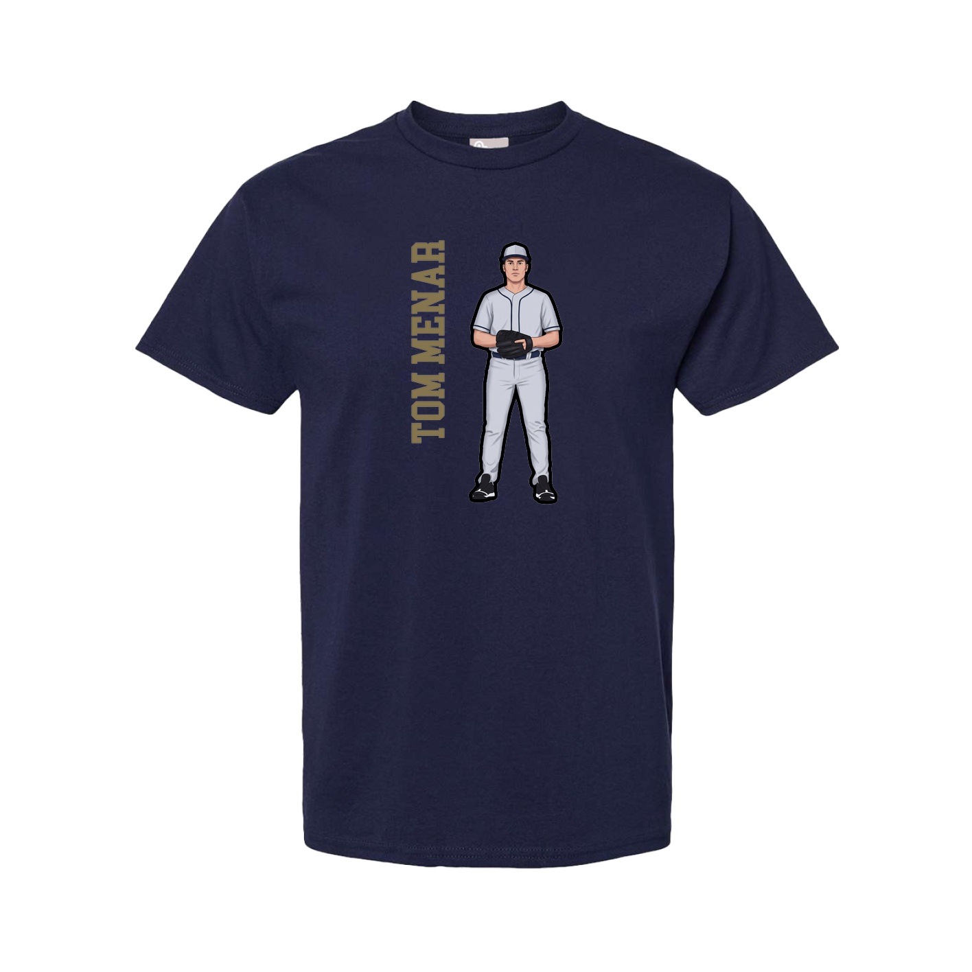 Youth Tee — Name Vertical in Navy