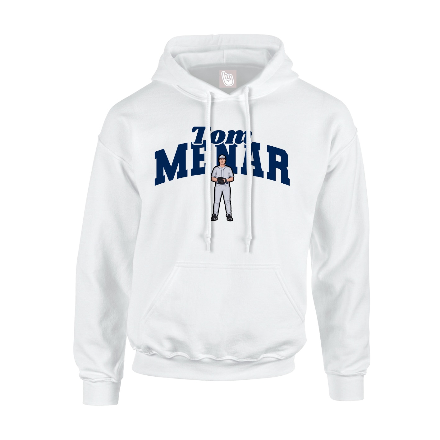 Youth Hoodie — Signature Arch in White