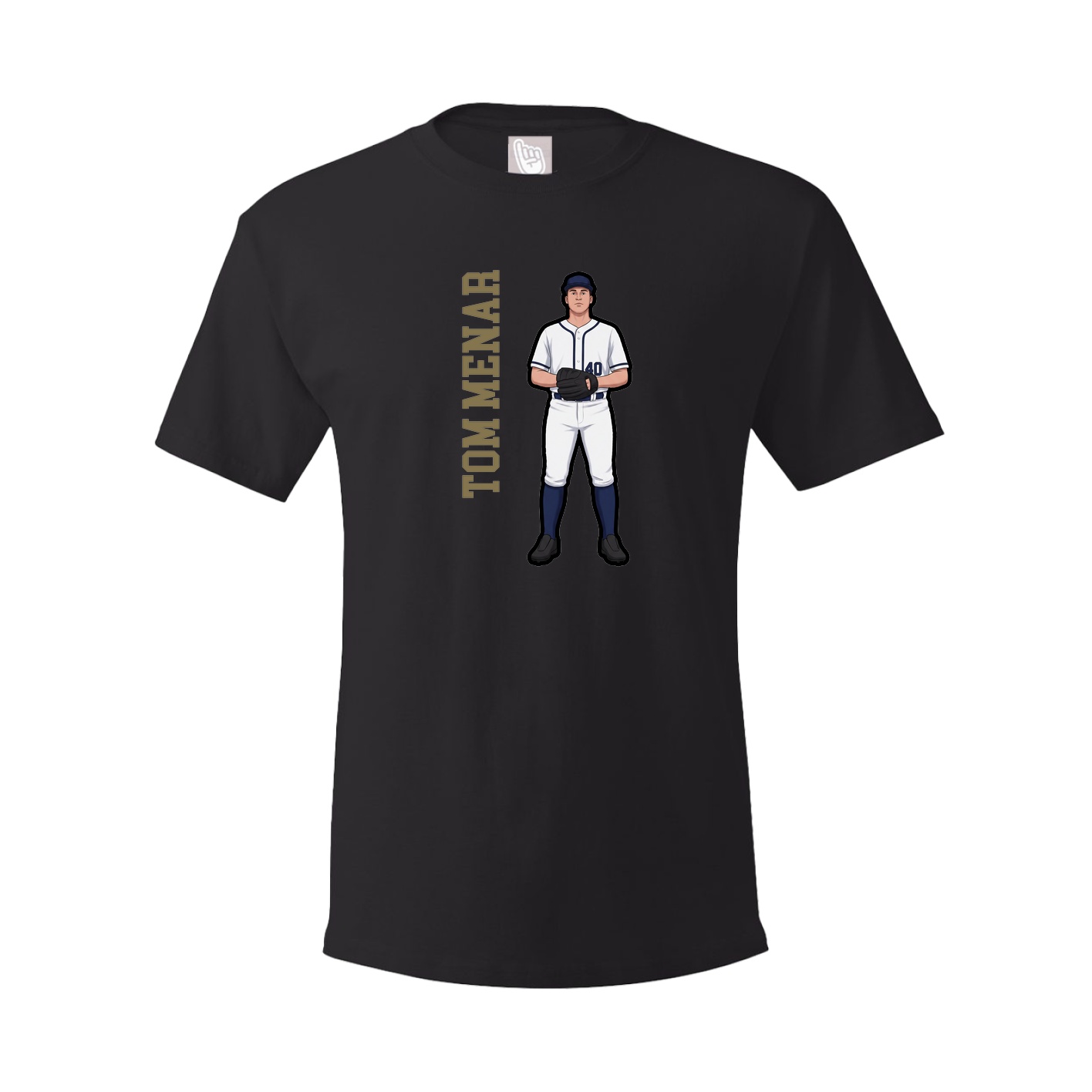 Youth Tee — Name Vertical in Black