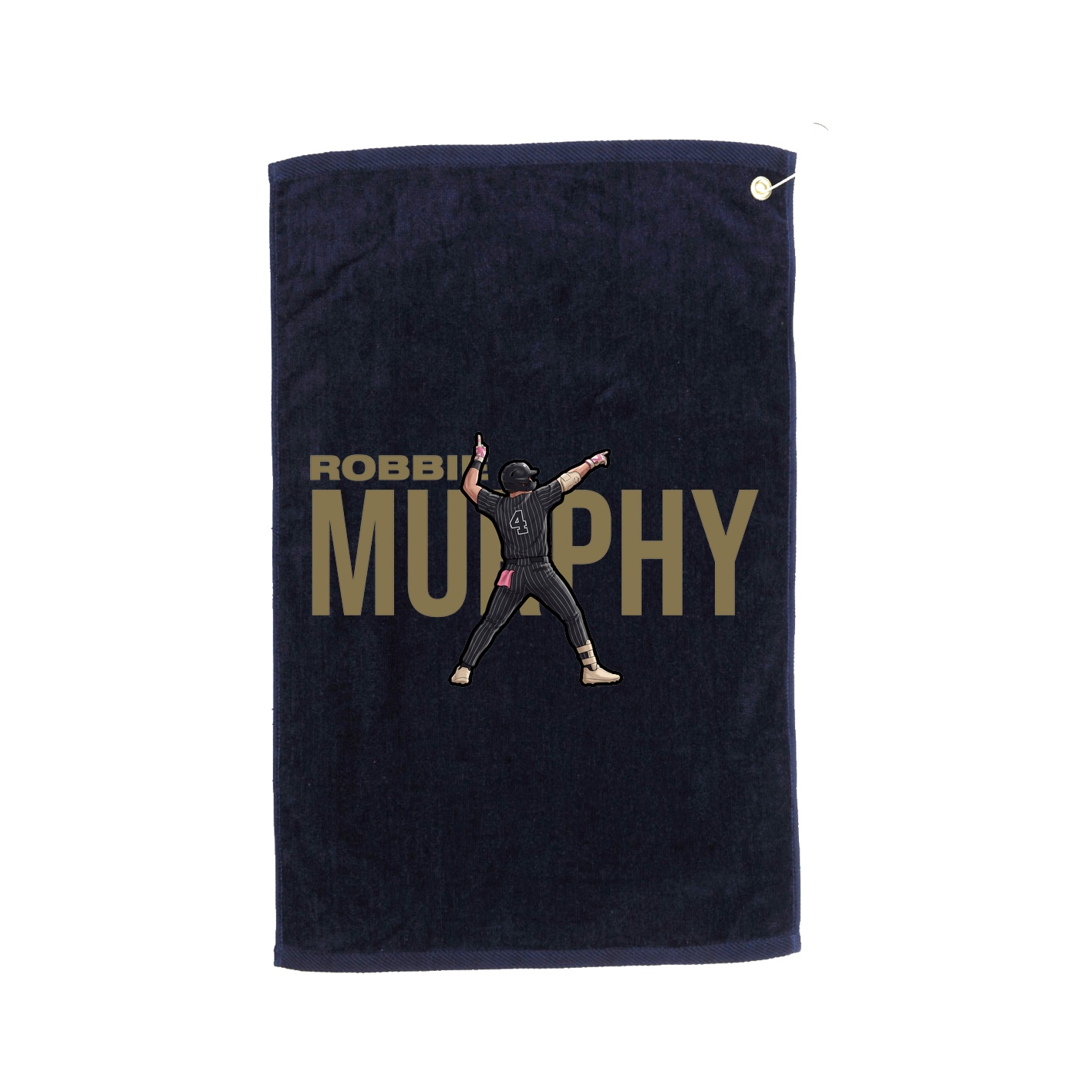 Golf Towel — Player Name in Navy