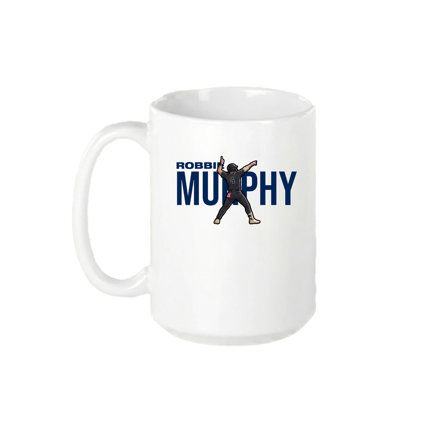 15oz Coffee Mug — Player Name in White